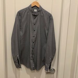 Armani Collezioni Grey & Black elliptical-patterns casual shirt size XL